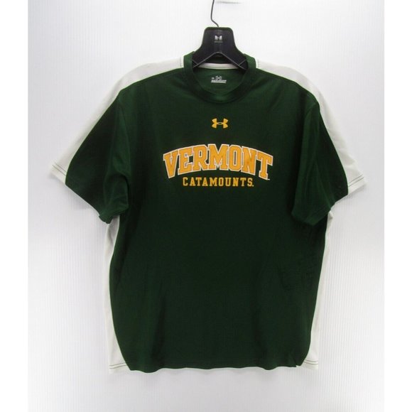 Vermont Catamount Shirt Small Under Armour Pullover Jersey Spell Out * - Picture 1 of 11